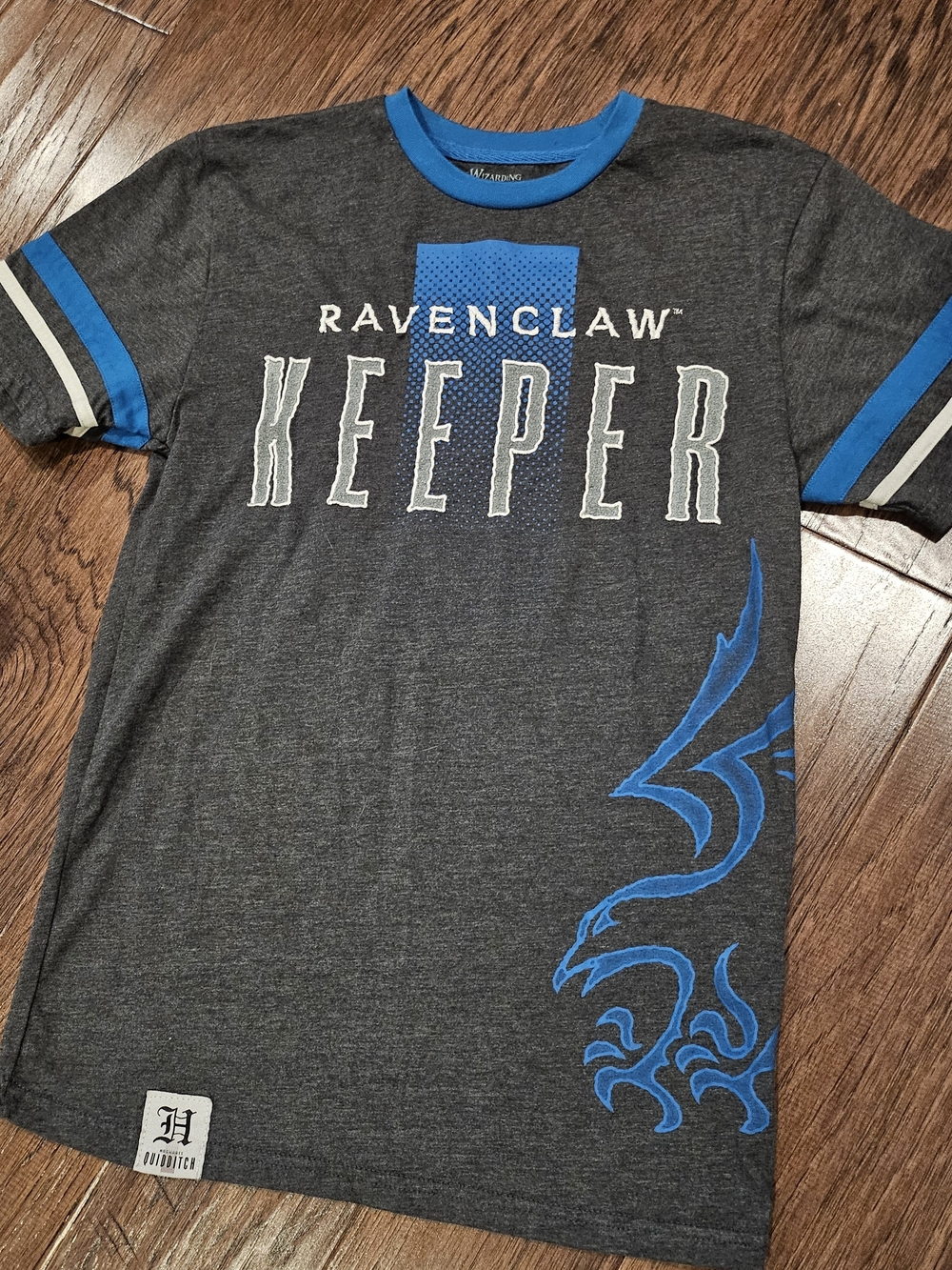 Ravenclaw Keeper Short Sleeve Tee - Gray & Bright Blue